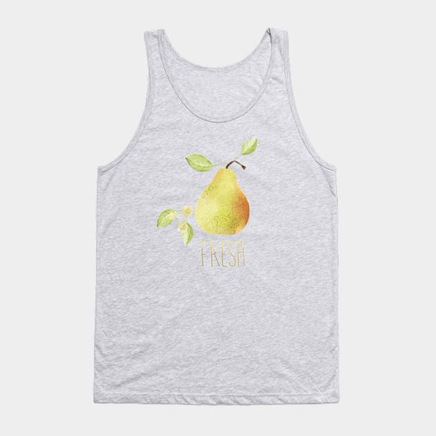 Fresh Pear and Blossom Tank Top by Michele Norris